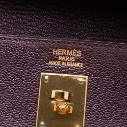 Pre Owned حقيبة هيرمس كيلي ريتورن 35 شيفر ميزور بنفسجي