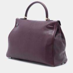 Pre Owned حقيبة هيرمس كيلي ريتورن 35 شيفر ميزور بنفسجي