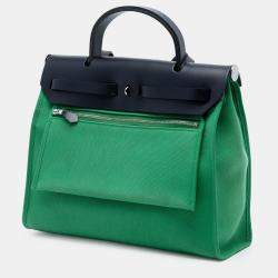 مملوكة مسبقًا حقيبة هيرمس هيرباج زيپ 31 توال أزرق أخضر
