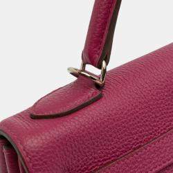 Pre Owned Hermes Purple Togo Kelly II Retourne 32