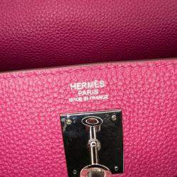 Pre Owned Hermes Purple Togo Kelly II Retourne 32