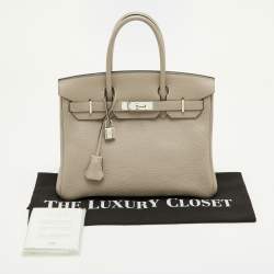 Pre Owned حقيبة هيرمس ب يركين 30 جلد توريليون كليمينس شوكولاته ومعدن مطلي بالاديوم