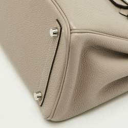 Pre Owned حقيبة هيرمس بيركين 30 جلد توريليون كليمينس شوكولاته ومعدن مطلي بالاديوم