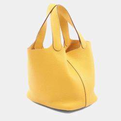 مملوكة مسبقًا Hermes Picotin Lock 18 Soleil Taurillon Clemence Leather Shoulder Bag