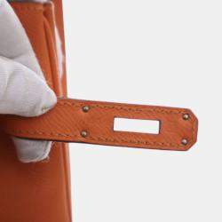 Pre Owned Hermes Orange Epsom Birkin Retourne 35