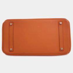 Pre Owned Hermes Orange Epsom Birkin Retourne 35