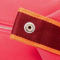 Pre Owned Hermes Pink Red Small Toile Bride A Brac Case