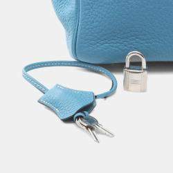 Pre Owned حقيبة هيرمس "بيركين 30" جلد توغو أزرق جينز