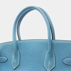 Pre Owned حقيبة هيرمس "بيركين 30" جلد توغو أزرق جينز