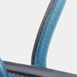 Pre Owned حقيبة هيرمس "بيركين 30" جلد توغو أزرق جينز