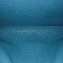 مملوكة مسبقًا حقيبة كلاتش هيرمس 23 ميدور جلد تادلَاكت أزرق