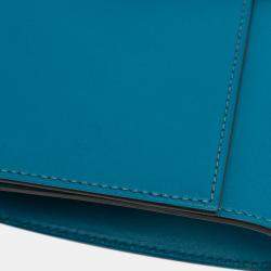 مملوكة مسبقًا حقيبة كلاتش هيرمس 23 ميدور جلد تادلَاكت أزرق