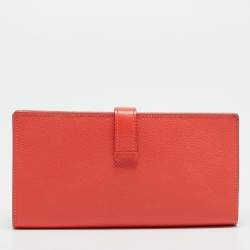 Pre Owned محفظة هيرمس بيرن غاست جلد إبسوم موستارد