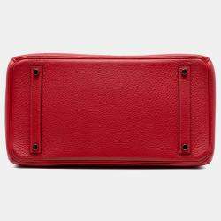 مملوكة مسبقًا حقيبة هيرمس بيركين ريتورن طوغو حمراء 35