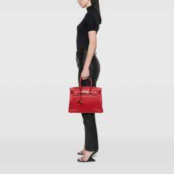 مملوكة مسبقًا حقيبة هيرمس بيركين ريتورن طوغو حمراء 35