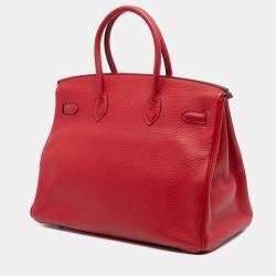 مملوكة مسبقًا حقيبة هيرمس بيركين ريتورن طوغو حمراء 35