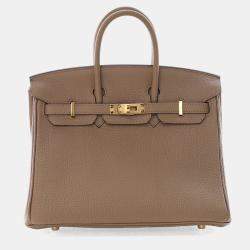 Pre Owned Hermes Beige Marfa Togo Birkin 25