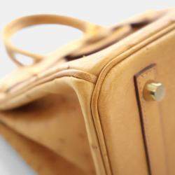 مملوكة مسبقًا Hermes Naturel-Sabel Ostrich Birkin 30