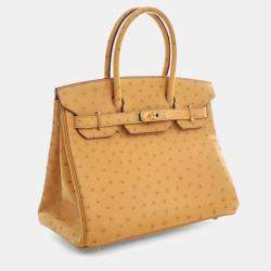 مملوكة مسبقًا Hermes Naturel-Sabel Ostrich Birkin 30