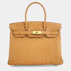 مملوكة مسبقًا Hermes Naturel-Sabel Ostrich Birkin 30