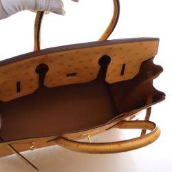 مملوكة مسبقًا Hermes Naturel-Sabel Ostrich Birkin 30