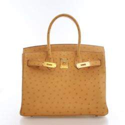 مملوكة مسبقًا Hermes Naturel-Sabel Ostrich Birkin 30