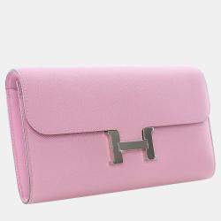 مملوكة مسبقًا Hermes Mauve Sylvestre Epsom Constance To Go Wallet