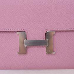 مملوكة مسبقًا Hermes Mauve Sylvestre Epsom Constance To Go Wallet