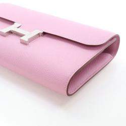مملوكة مسبقًا Hermes Mauve Sylvestre Epsom Constance To Go Wallet