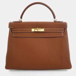 مملوكة مسبقًا Hermes Vintage Gold Togo Kelly 32