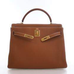 مملوكة مسبقًا Hermes Vintage Gold Togo Kelly 32