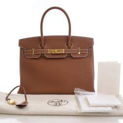 مملوكة مسبقًا حقيبة هيرمس بيركين 30 تورو ذهبي