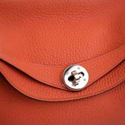 Pre Owned Hermes Lindy Verso 26 Capucine Taurillon Clemence Leather Shoulder Bag