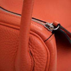 Pre Owned Hermes Lindy Verso 26 Capucine Taurillon Clemence Leather Shoulder Bag