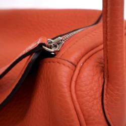 Pre Owned Hermes Lindy Verso 26 Capucine Taurillon Clemence Leather Shoulder Bag