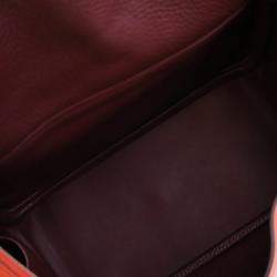 Pre Owned Hermes Lindy Verso 26 Capucine Taurillon Clemence Leather Shoulder Bag