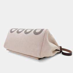 مملوكة مسبقًا Hermes Ecru/Noir Canvas Herbag Cabine
