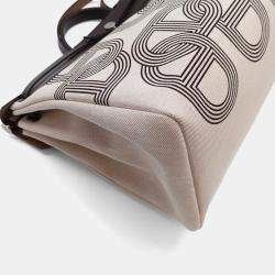 مملوكة مسبقًا Hermes Ecru/Noir Canvas Herbag Cabine