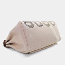 مملوكة مسبقًا Hermes Ecru/Noir Canvas Herbag Cabine