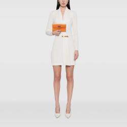 Pre Owned محفظة هيرمس كيلي جلد إيبسوم برتقالي طويل ثلاثي الطيات