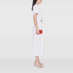 مملوكة مسبقًا محفظة هرماس كيلي ديبليانت جلد أبسوم أحمر