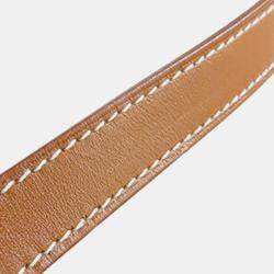 مملوكة مسبقًا Hermes Brown Orange Silk and Barenia Coup de Fouet Silky City 38