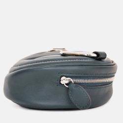 مملوكة مسبقًا حقيبة هيرمس إن ذا لوب حزام جلد أزرق مخضر 2022