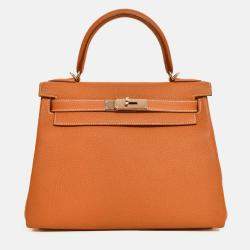 مملوكة مسبقًا Hermes 2021 Gold Togo Leather Retourne Kelly 28 with Strap