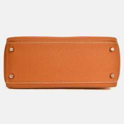 مملوكة مسبقًا Hermes 2021 Gold Togo Leather Retourne Kelly 28 with Strap