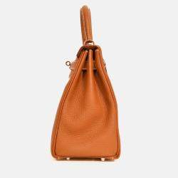 مملوكة مسبقًا Hermes 2021 Gold Togo Leather Retourne Kelly 28 with Strap
