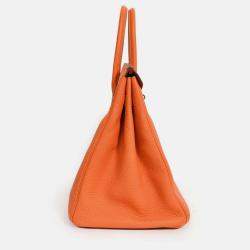 مملوكة مسبقًا حقيبة هيرمس بيركين جلد توغو برتقالي 2013 35