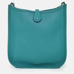 Pre Owned حقيبة هيرمس إيفلين تريس بيتي موديل 16 كليمنس تركواز 2019