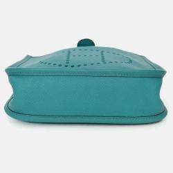 Pre Owned حقيبة هيرمس إيفلين تريس بيتي موديل 16 كليمنس تركواز 2019