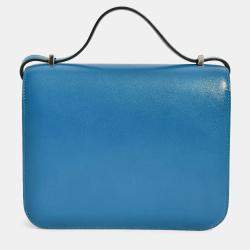 Pre Owned حقيبة هيرمس كونستانس 18 جلد تادلكت أزرق إزمير 2017